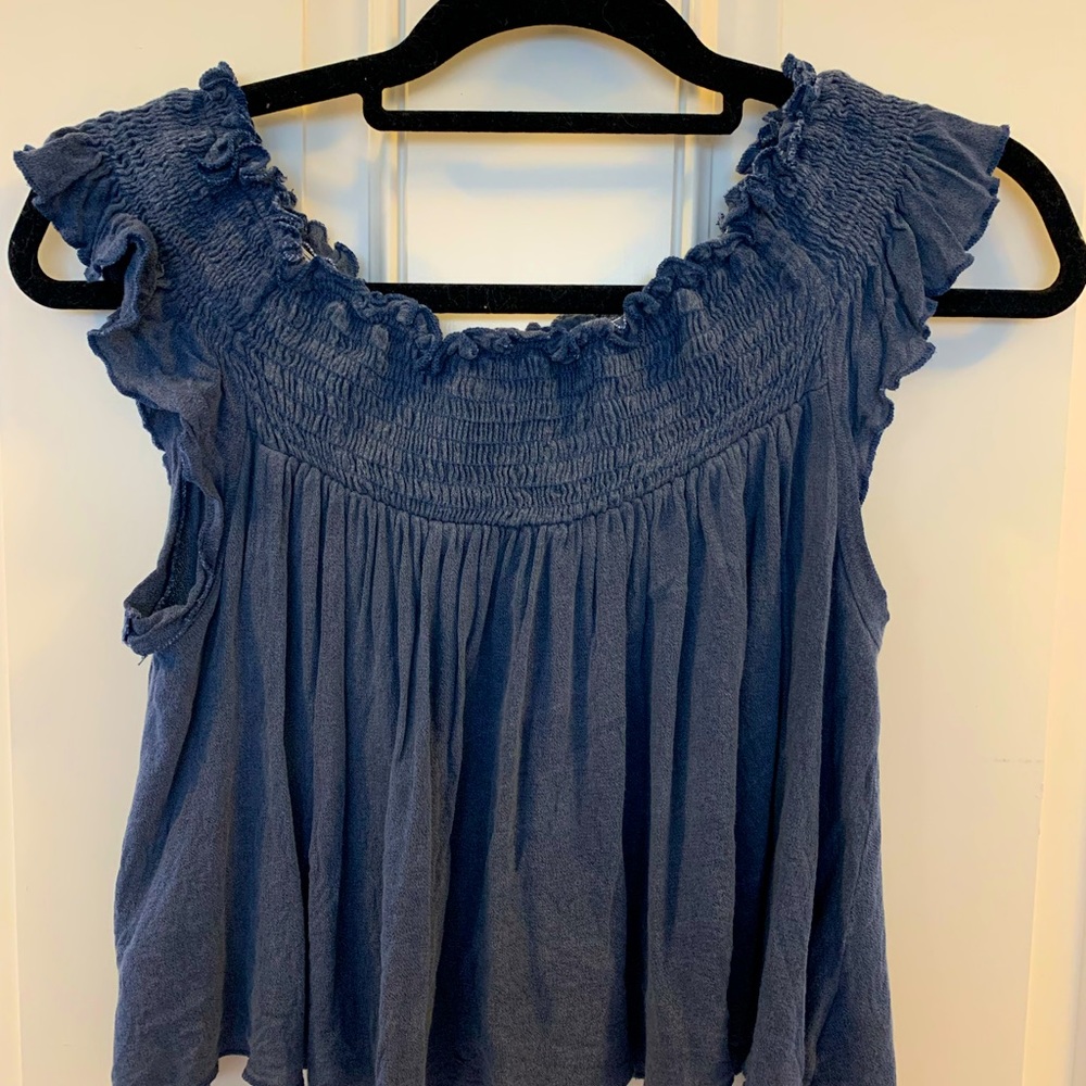 LA Hearts Blue Crop Top